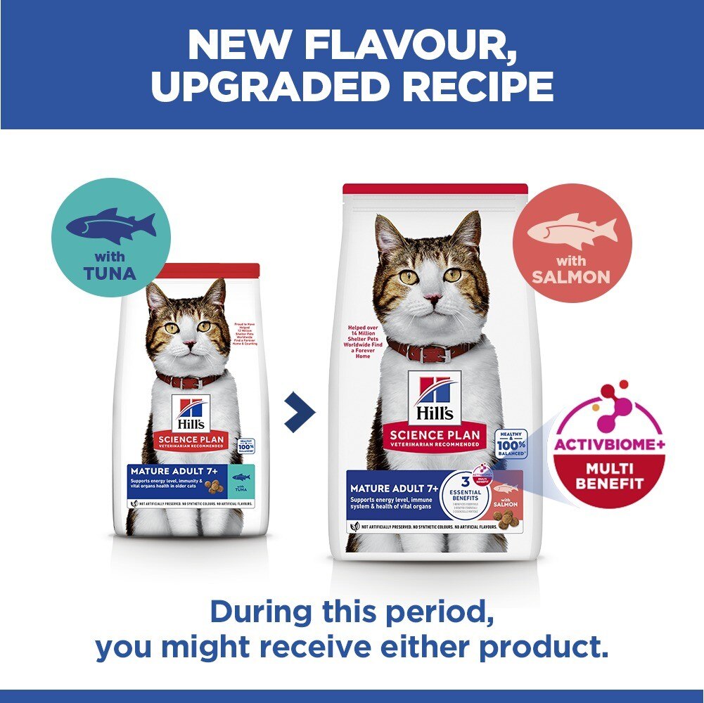 Hill's Hill'S Science Plan Tuna Mature Dry Cat Food pet food packaging